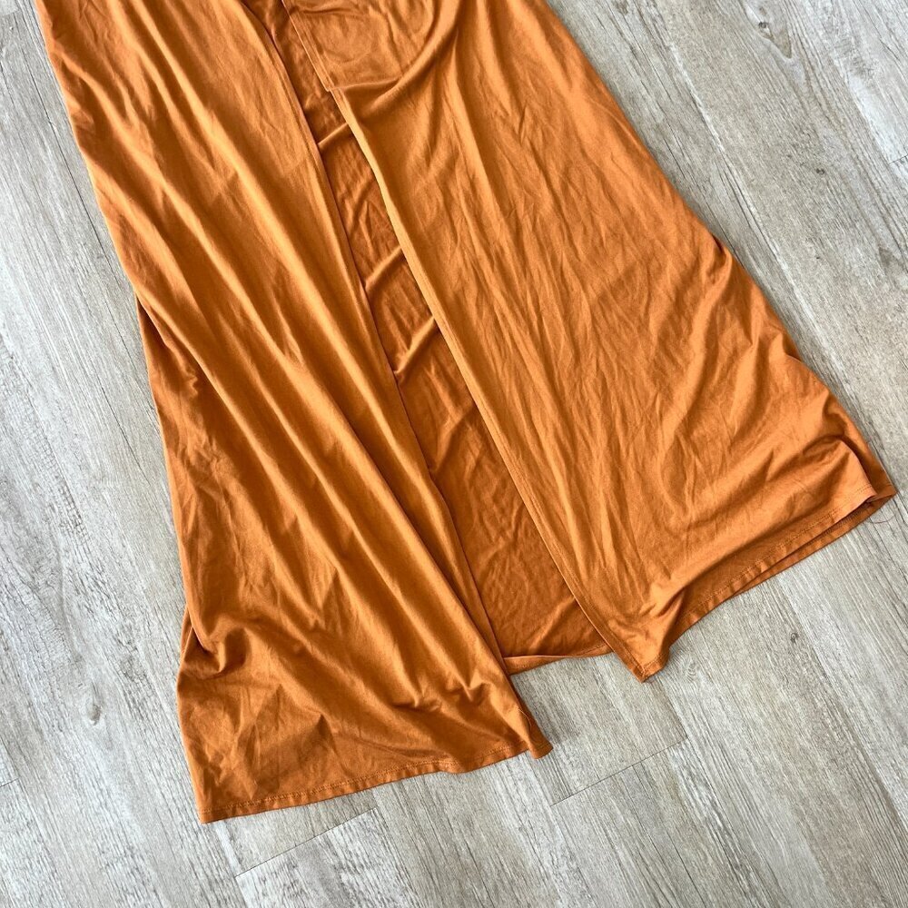 Womens Fashion Nova Dark Orange Long Duster Cardigan - M - Picture 3 of 7